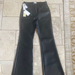 Aritzia faux leather black pants